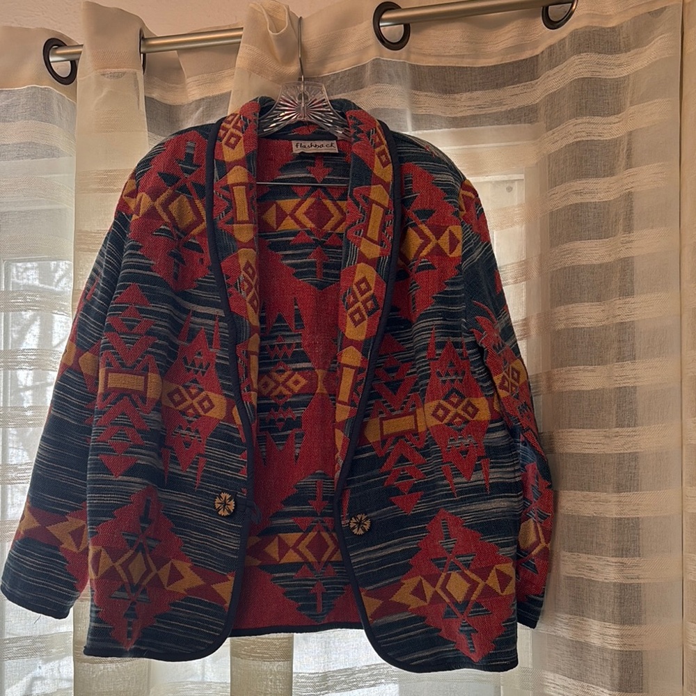 Women's Multicolor Patterned Jacket - image 6